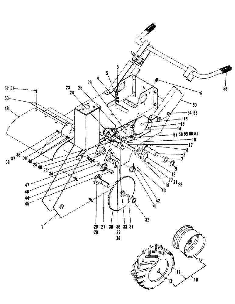 Схема запчастей Case S101 - (04) - MAIN FRAME, REAR WHEELS 