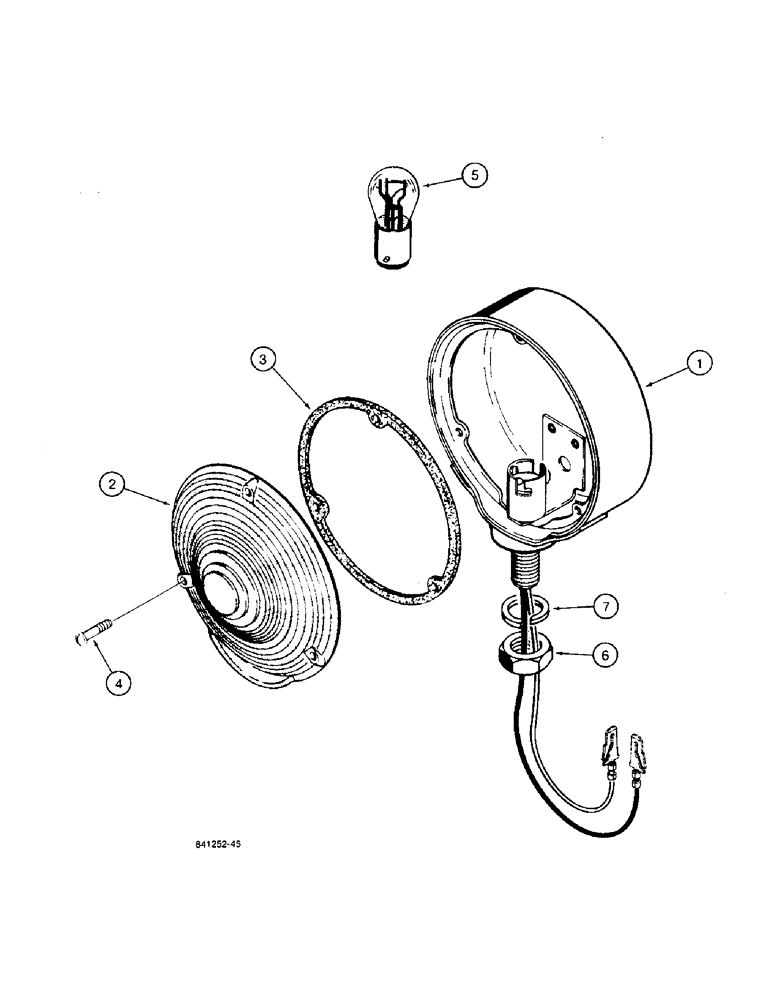 Схема запчастей Case W36 - (4-162) - STOP AND TAIL LAMP (04) - ELECTRICAL SYSTEMS