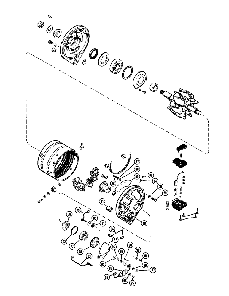 Схема запчастей Case W8B - (055A) - A56095 ALTERNATOR, (401) DIESEL ENGINE (06) - ELECTRICAL SYSTEMS