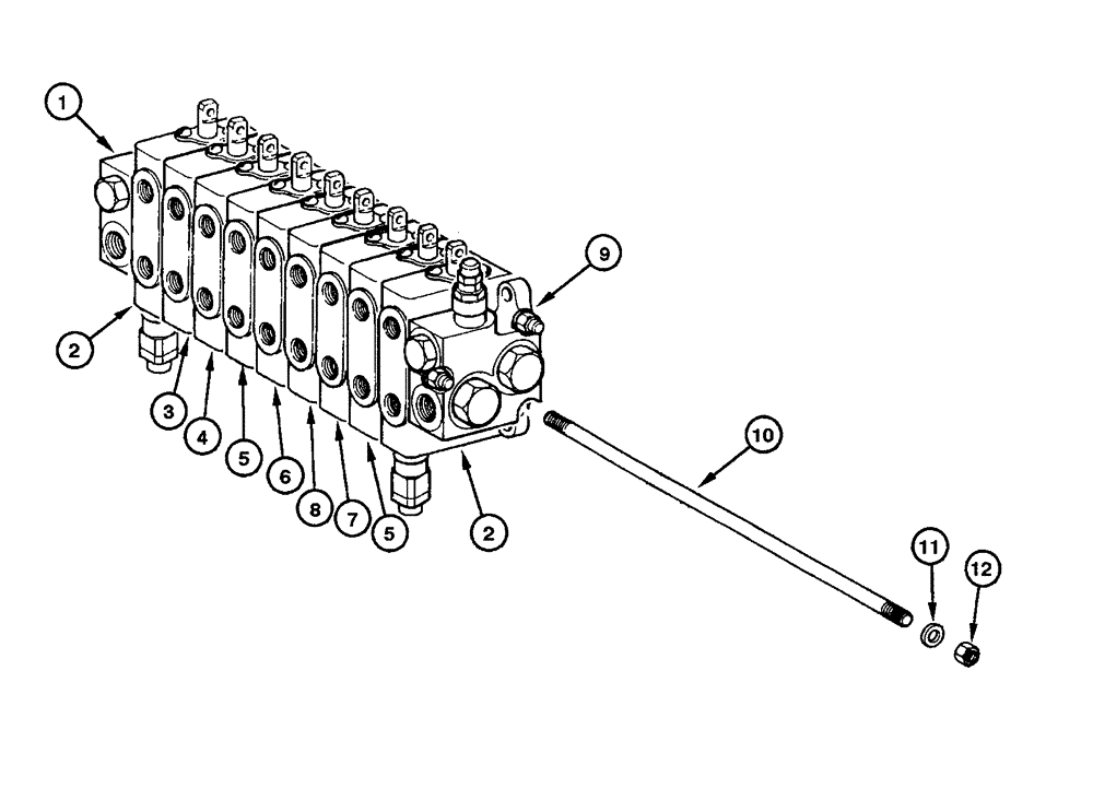 Схема запчастей Case 845 - (08.41[00]) - DISTRIBUTOR - ASSEMBLY (08) - HYDRAULICS