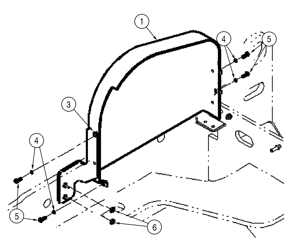 Схема запчастей Case 621D - (02-04) - COVERS - DRIVE BELT (02) - ENGINE