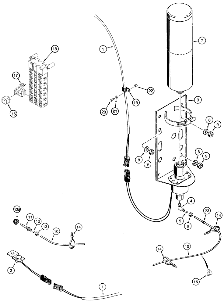 Схема запчастей Case 821C - (04-43) - COLD START SYSTEM (04) - ELECTRICAL SYSTEMS