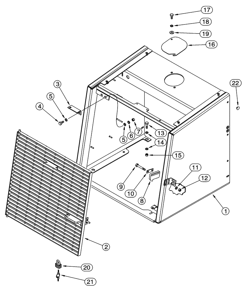 Схема запчастей Case 621C - (09-019) - GUARD, RADIATOR GRILLE, EUROPE ONLY (09) - CHASSIS