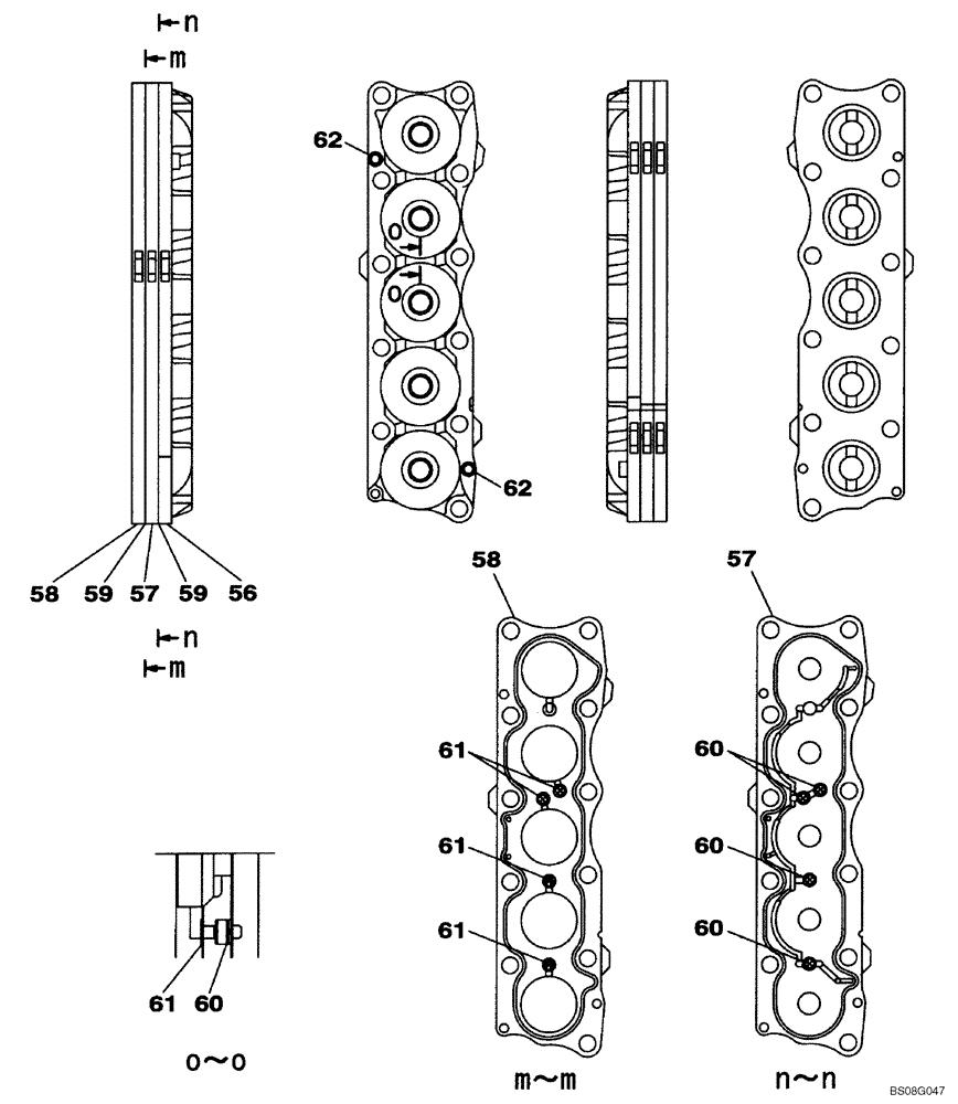 Схема запчастей Case CX240BLR - (08-070) - KBJ12711 VALVE ASSY - CONTROL (08) - HYDRAULICS