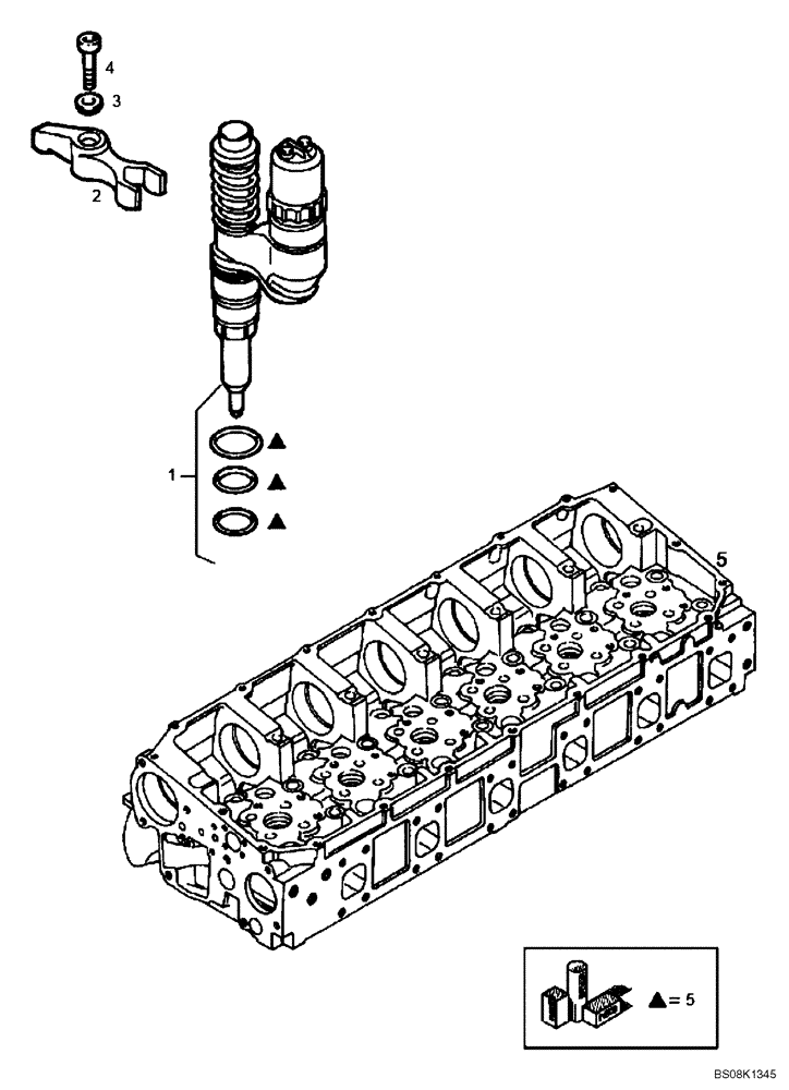 Схема запчастей Case 327B - (01A00000337[001]) - INJECTOR, FUEL SYSTEM (P.I.N. HHD0327BNPG5700 AND AFTER) (84163277) (01) - ENGINE