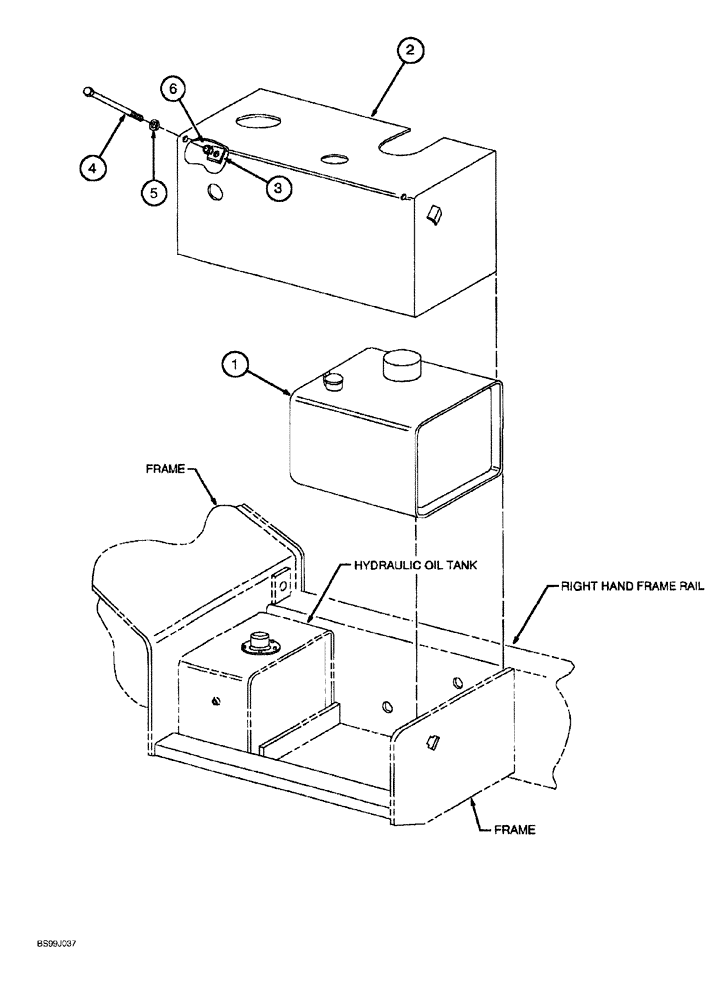 Схема запчастей Case 689G - (03-03A) - FUEL TANK AND MOUNTING (03) - FUEL SYSTEM