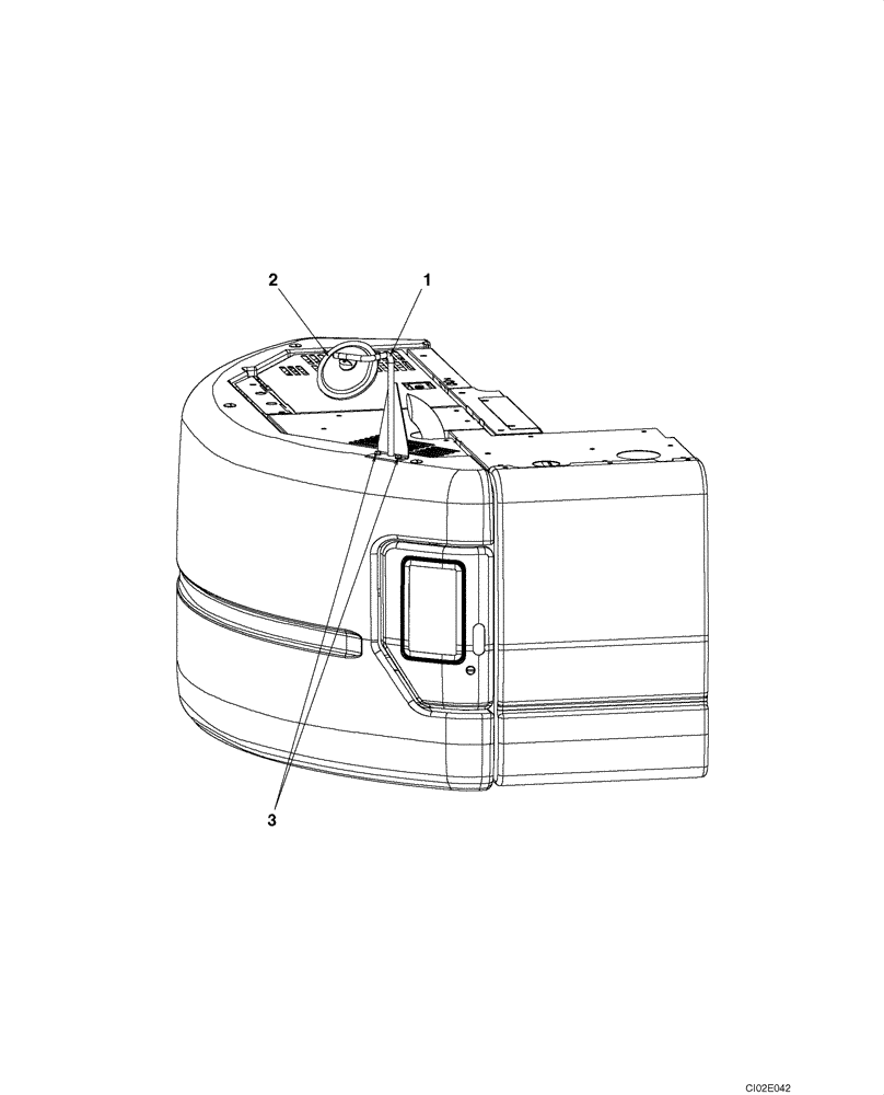 Схема запчастей Case CX135SR - (09-06) - MIRROR, REAR VIEW - COUNTERWEIGHT (09) - CHASSIS/ATTACHMENTS