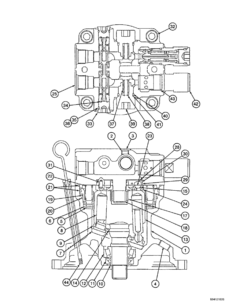 Схема запчастей Case 9010B - (8-150) - SWING MOTOR ASSEMBLY (08) - HYDRAULICS