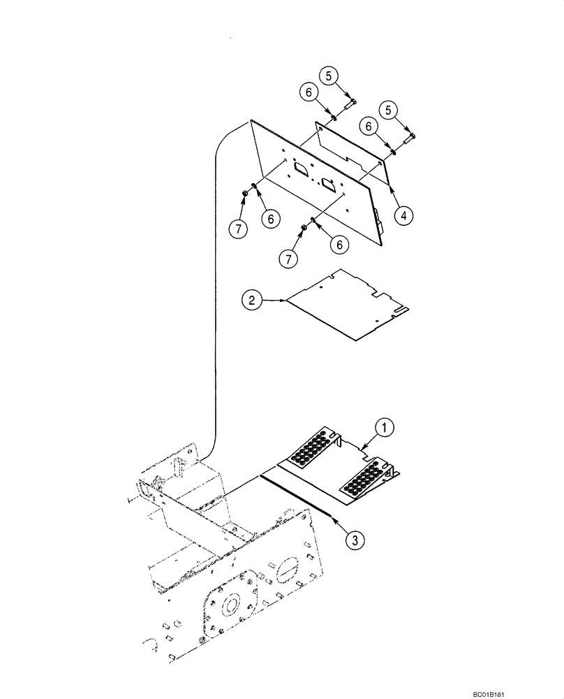 Схема запчастей Case 40XT - (09-11) - PLATES, FLOOR (09) - CHASSIS