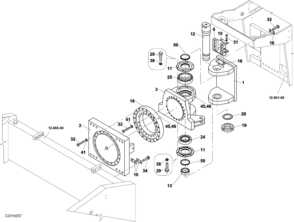 Схема запчастей Case SV228 - (12-002-00[01]) - LINKAGE (12) - Chassis/Attachments