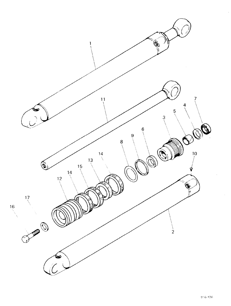 Схема запчастей Case 580F - (195A) - SIDE SHIFT BACKHOE STABILIZER CYLINDERS, STARTING WITH NO 3.785.896 (35) - HYDRAULIC SYSTEMS