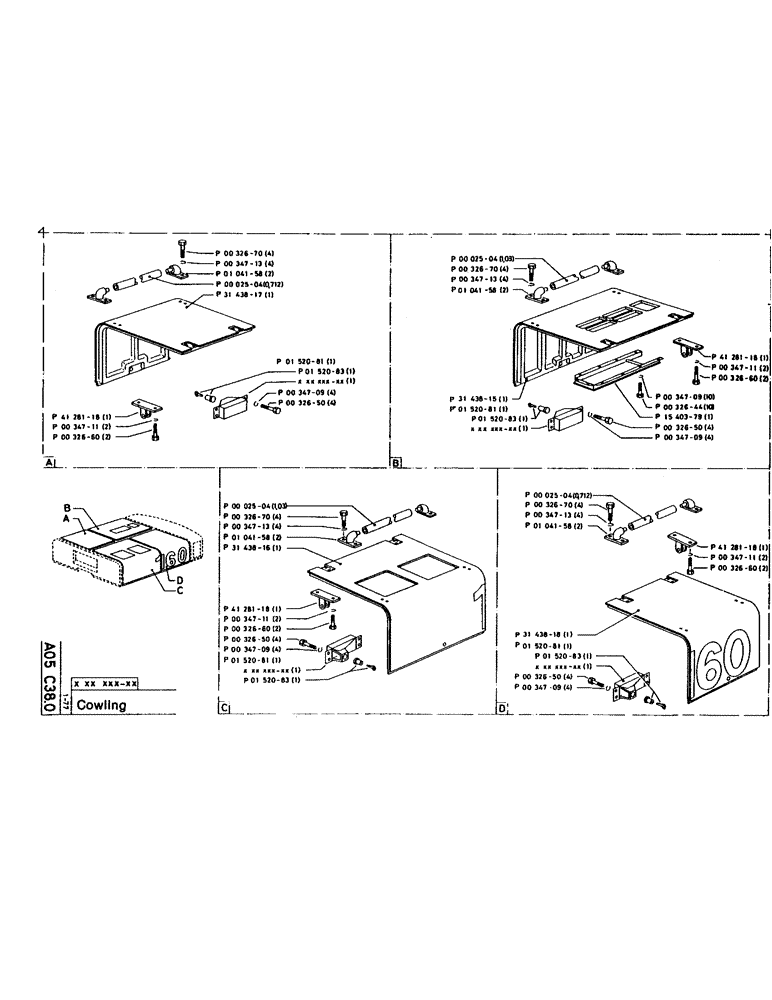 Схема запчастей Case 160CK - (06) - COWLING (05) - UPPERSTRUCTURE CHASSIS