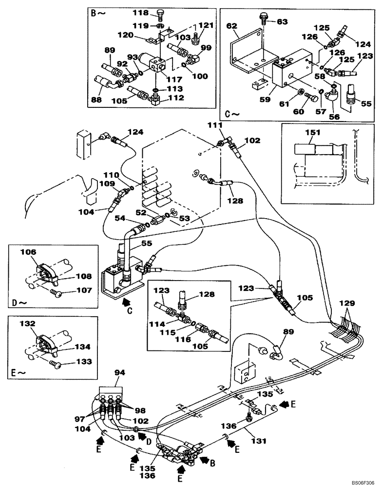 Схема запчастей Case CX160 - (08-45B) - HYDRAULICS, AUXILIARY - DOUBLE ACTING CIRCUIT, TRIGGER ACTIVATED (DAC0716849 - ) (08) - HYDRAULICS