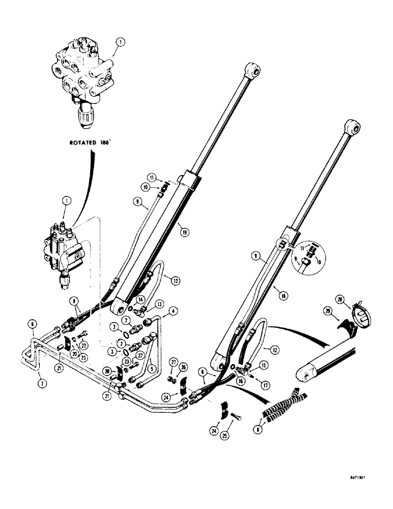 Схема запчастей Case 310G - (150) - LOADER HYDRAULICS (LIFT CIRCUIT) (07) - HYDRAULIC SYSTEM