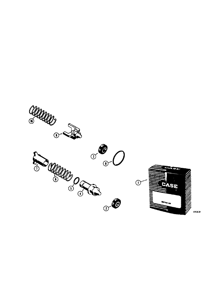 Схема запчастей Case 310G - (238[2]) - SERVICE KIT FOR HYDRAULIC COUPLINGS (07) - HYDRAULIC SYSTEM