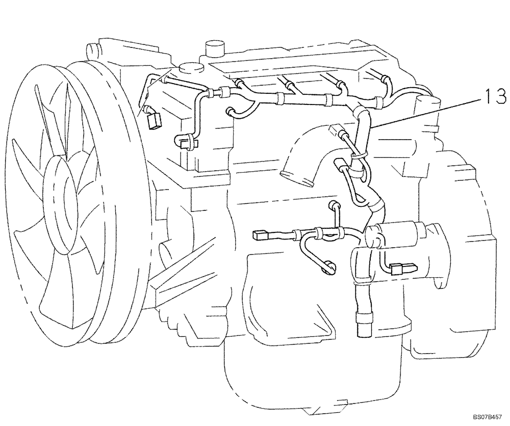 Схема запчастей Case CX135SR - (04-17) - ELECTRICAL ACCESSORIES - ENGINE - HARNESS (04) - ELECTRICAL SYSTEMS