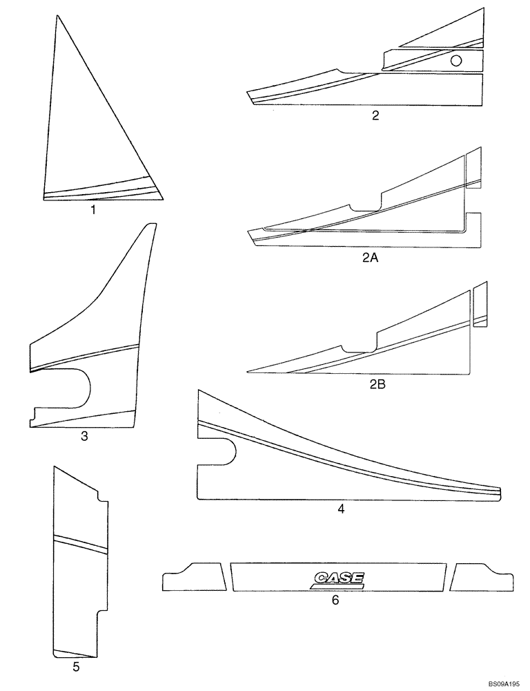 Схема запчастей Case 721E - (09-95) - DECALS - CAB (09) - CHASSIS