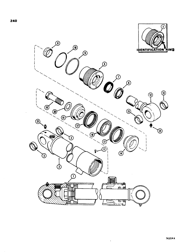 Схема запчастей Case 35 - (240) - G33798 AND G33799 LOADER CLAM CYLINDERS 