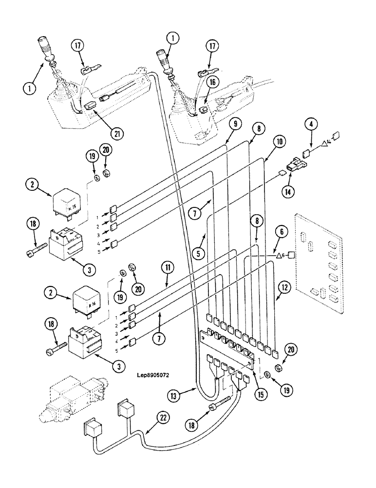 Схема запчастей Case 688C - (4-60) - ELECTRIC CIRCUIT LINKED BOOM (06) - ELECTRICAL SYSTEMS