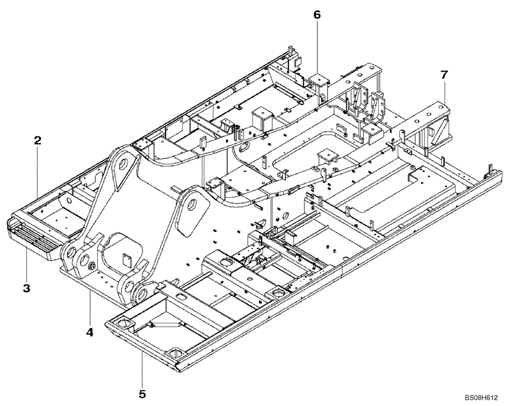 Схема запчастей Case CX470B - (09-06) - TURNTABLE W/ REMOVAL (09) - CHASSIS