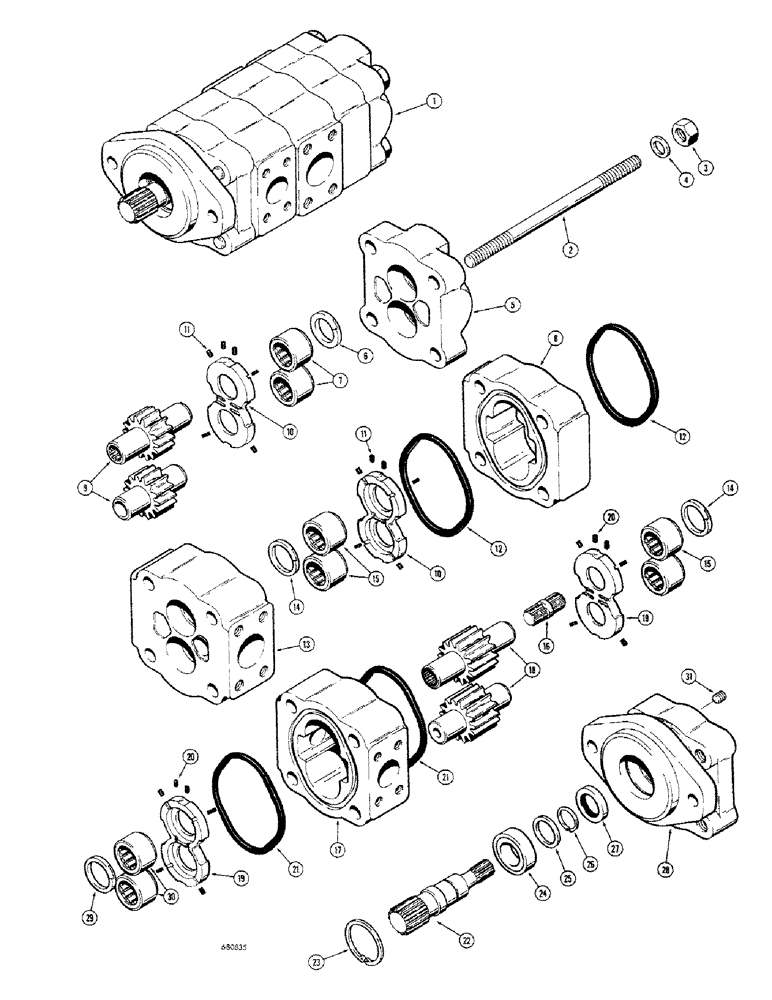 Схема запчастей Case 680CK - (384) - L26379 EQUIPMENT PUMP (35) - HYDRAULIC SYSTEMS