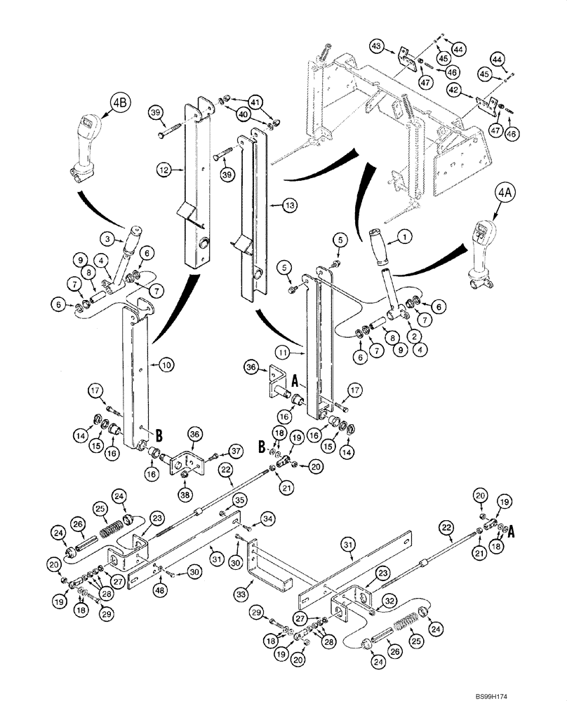 Схема запчастей Case 1845C - (06-01) - CONTROLS - PUMP, FORWARD AND REVERSE (06) - POWER TRAIN