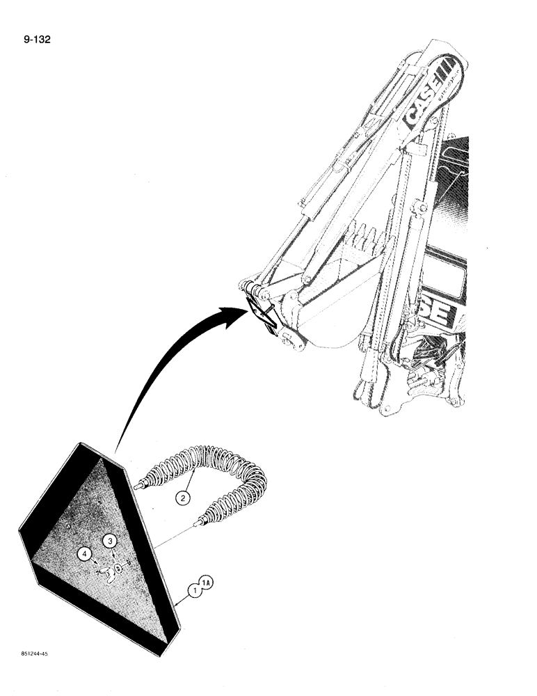 Схема запчастей Case 780D - (9-132) - SLOW MOVING VEHICLE EMBLEM (09) - CHASSIS/ATTACHMENTS