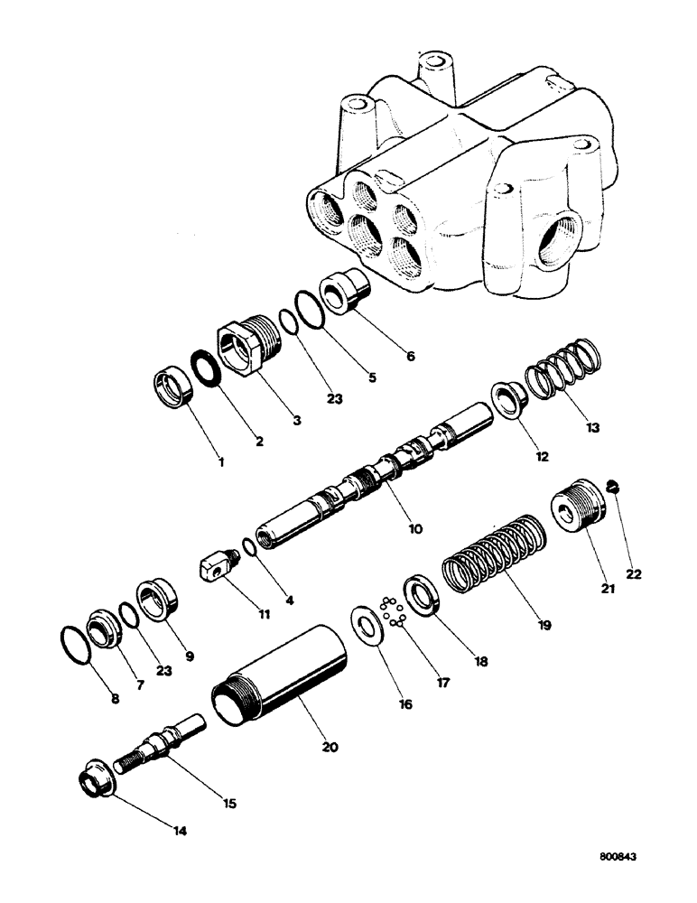 Схема запчастей Case 580G - (274) - LOADER CONTROL VALVE - LIFT SPOOL (08) - HYDRAULICS