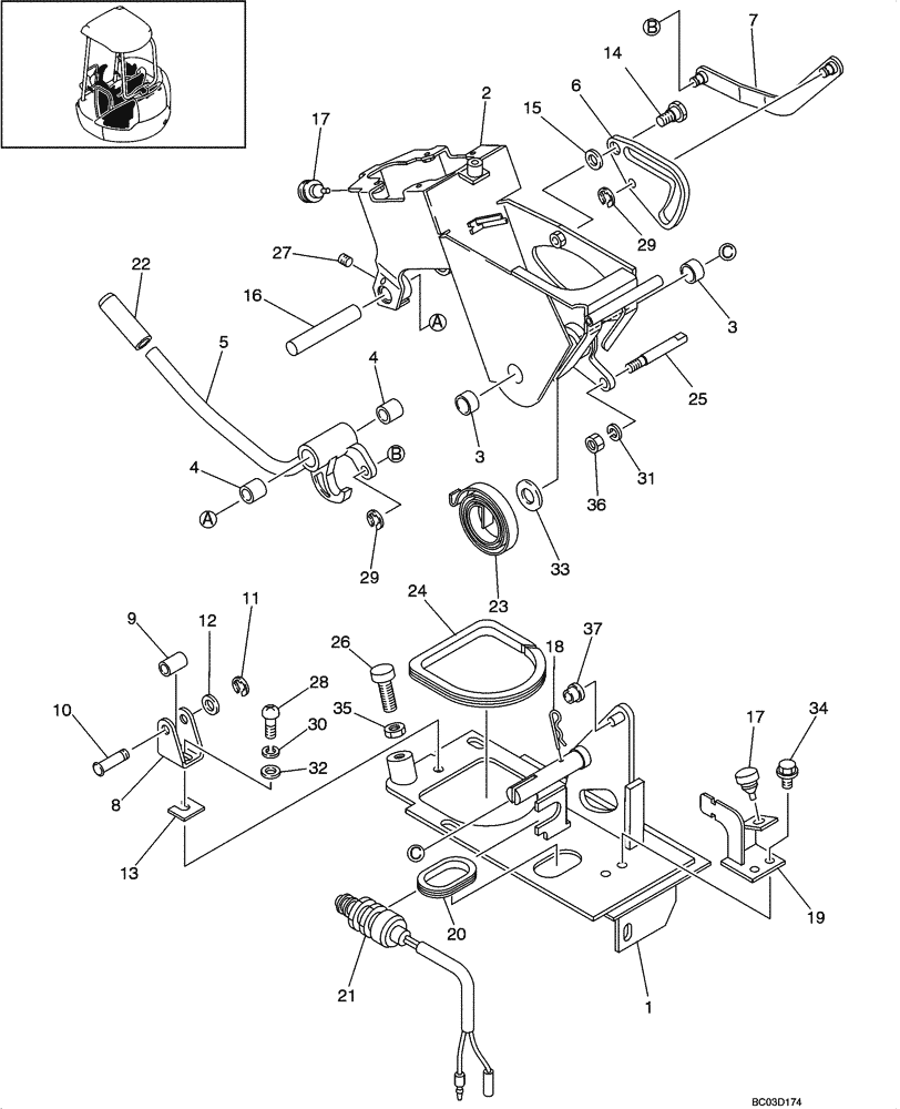 Схема запчастей Case CX25 - (09-27[00]) - CONTROL BOX ASSY - LEFT HAND (09) - CHASSIS/ATTACHMENTS