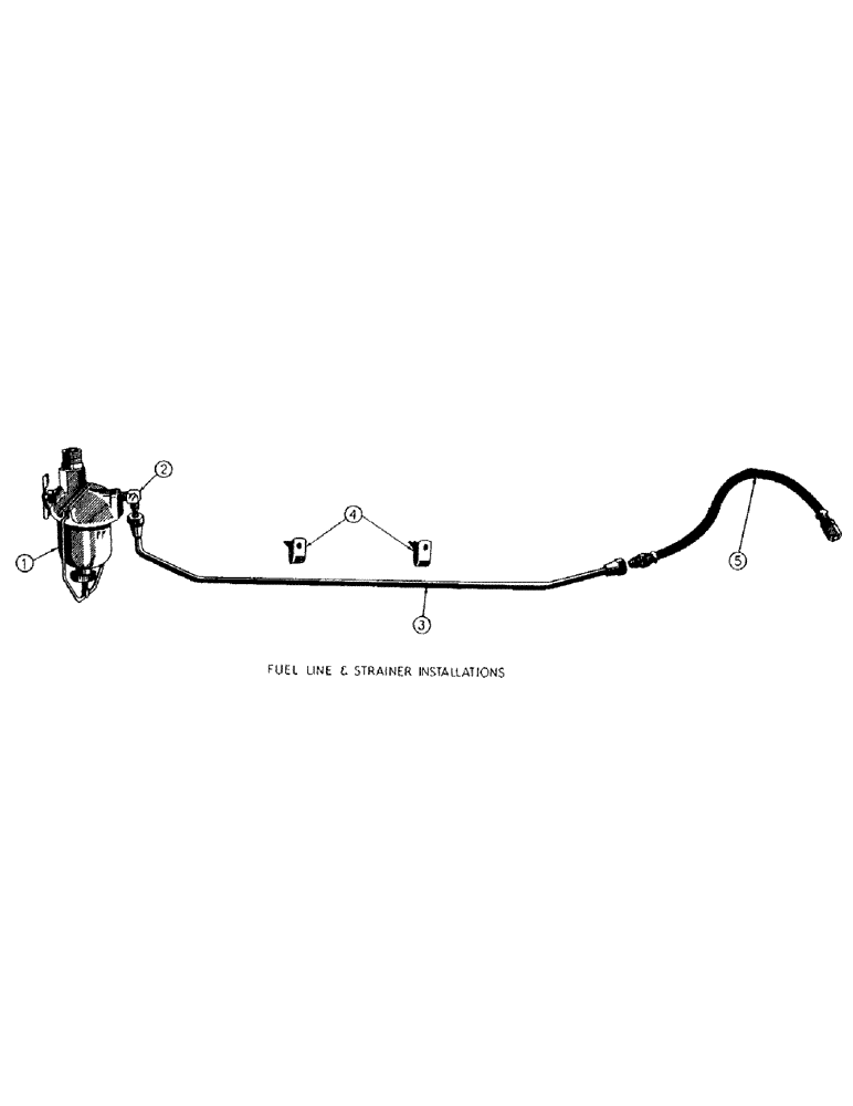 Схема запчастей Case 300 - (051) - FUEL LINE & STRAINER INST. (02) - FUEL SYSTEM