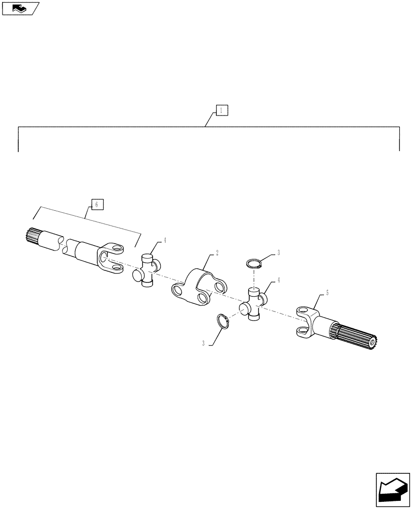 Схема запчастей Case 588H - (27.100.03) - STEERING AXLE, REAR DRIVE SHAFTS, 4WD (27) - REAR AXLE SYSTEM