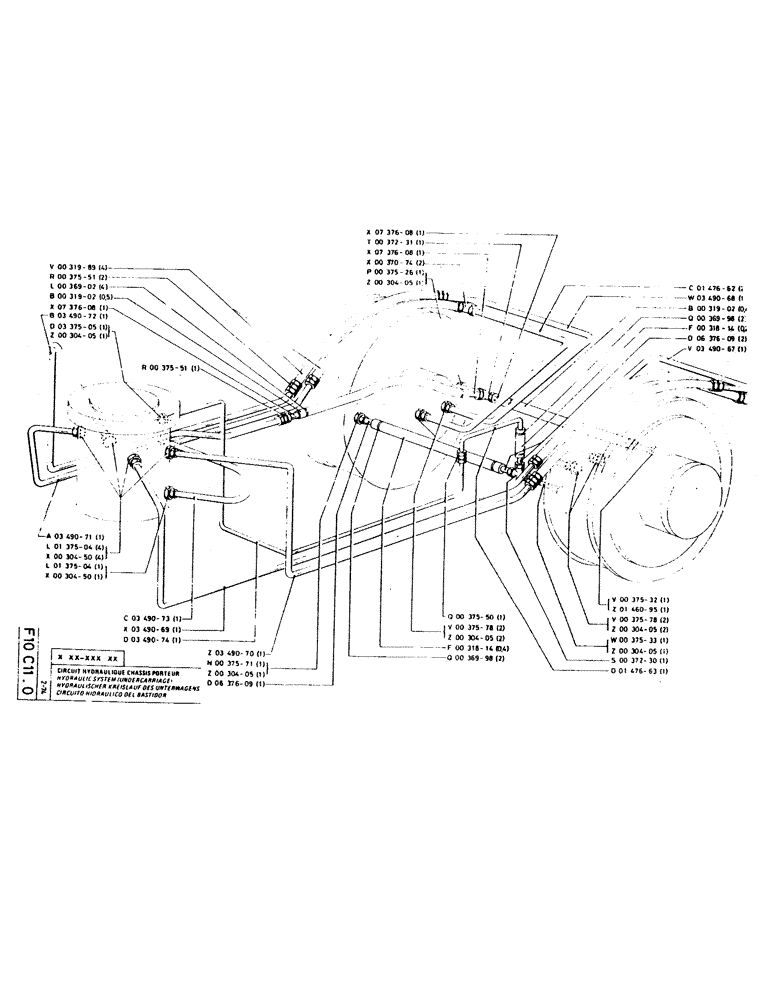 Схема запчастей Case GC120 - (050) - HYDRAULIC SYSTEM (UNDERCARRIAGE) 