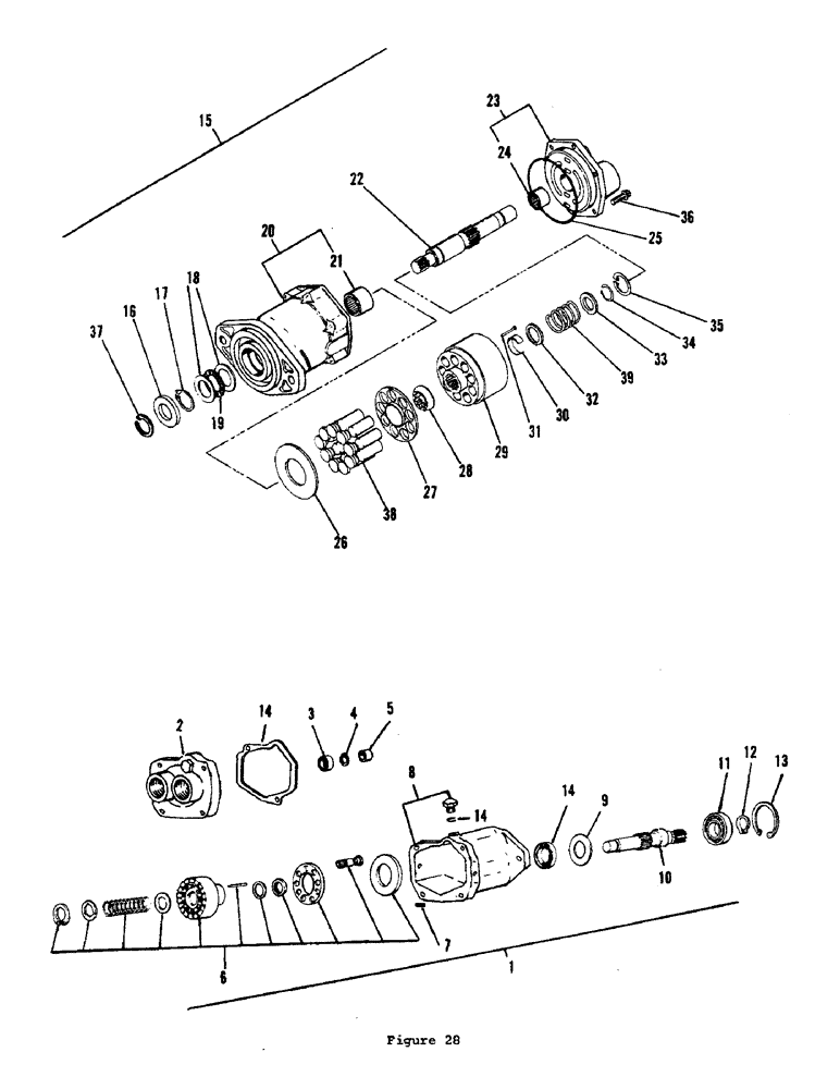 Схема запчастей Case L55 - (58) - P-80 LINE-LAYER DRIVE MOTOR ASSEMBLY 