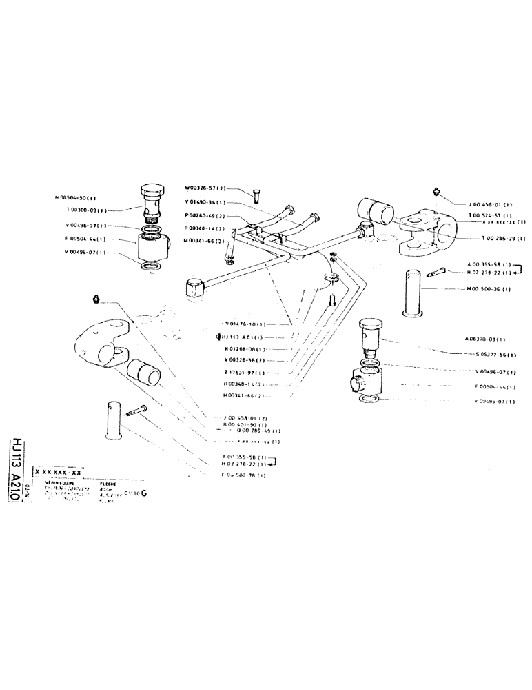 Схема запчастей Case GCK120 - (181) - CYLINDER COMPLETE, BOOM 