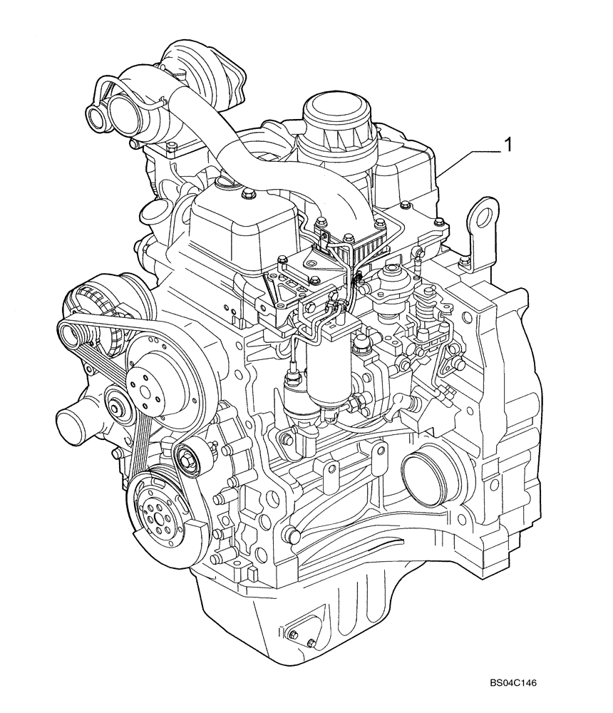 Схема запчастей Case 435 - (02-08) - ENGINE (02) - ENGINE