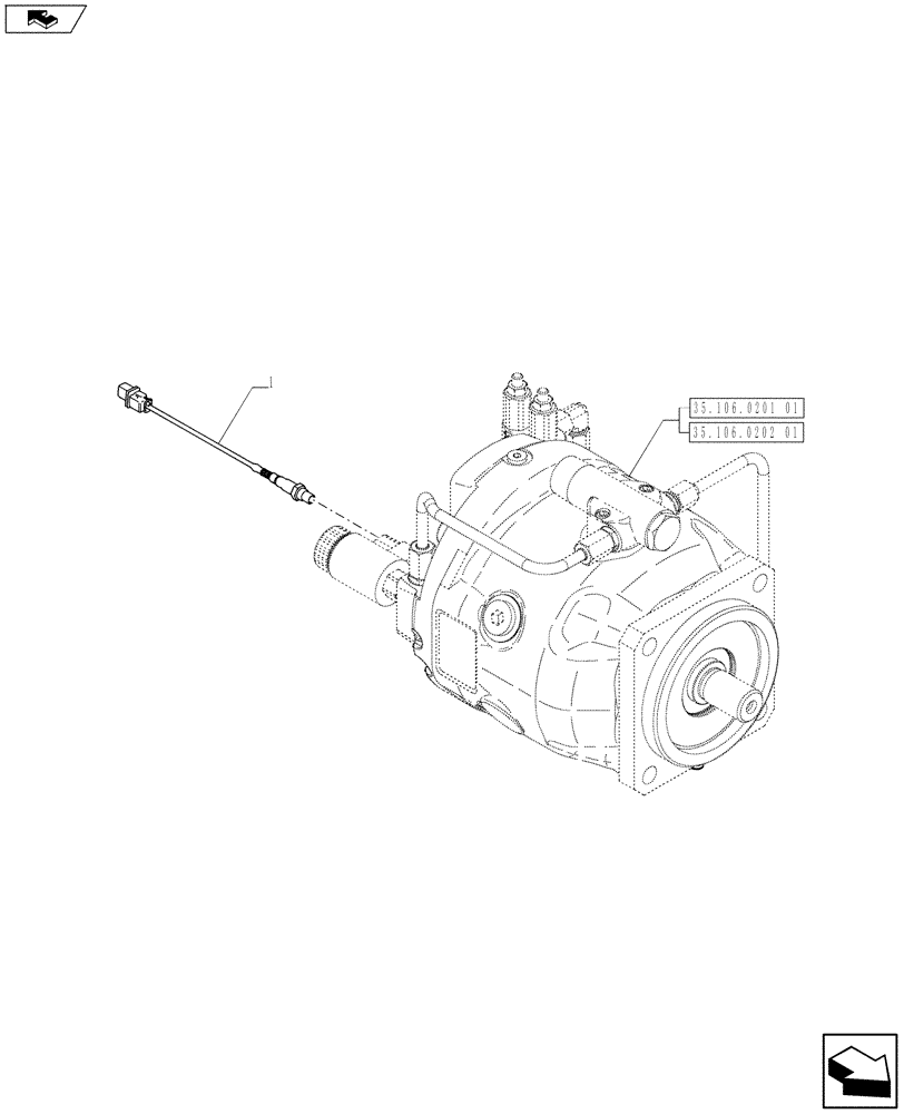 Схема запчастей Case 580SN WT - (55.100.06) - ELECTRICAL PARTS - PUMP (55) - ELECTRICAL SYSTEMS