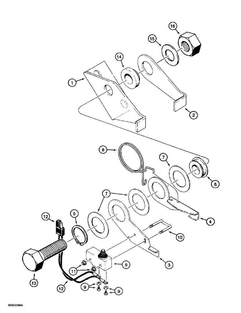 Схема запчастей Case 560 - (4-18) - NEUTRAL START SWITCH ASSEMBLY - 106402A1, GROUND DRIVE CONTROL (04) - ELECTRICAL SYSTEMS