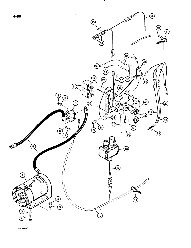 Схема запчастей Case W11B - (4-066) - ELECTRICAL SYSTEM, OPTIONAL AUTOMATIC AUXILIARY STEERING (04) - ELECTRICAL SYSTEMS