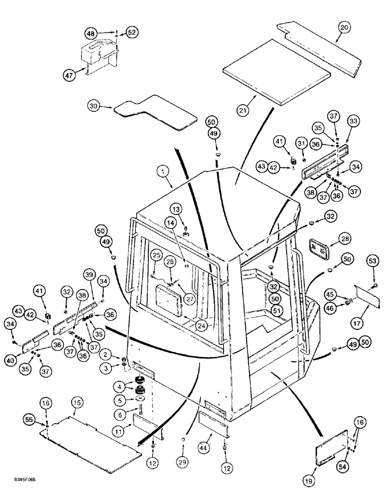 Схема запчастей Case 721B - (9-097A) - CANOPY - GRAY (09) - CHASSIS/ATTACHMENTS