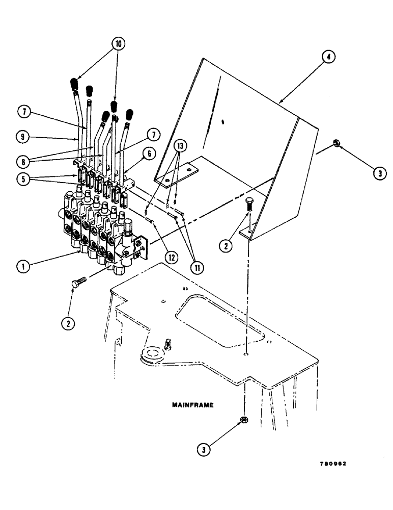 Схема запчастей Case SD-70 - (16) - SD-70 CONTROLS, VALVE INSTALLATION 