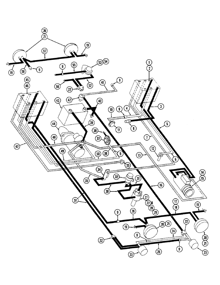 Схема запчастей Case W9A - (058) - ELECTRICAL SYSTEM, GASOLINE (04) - ELECTRICAL SYSTEMS