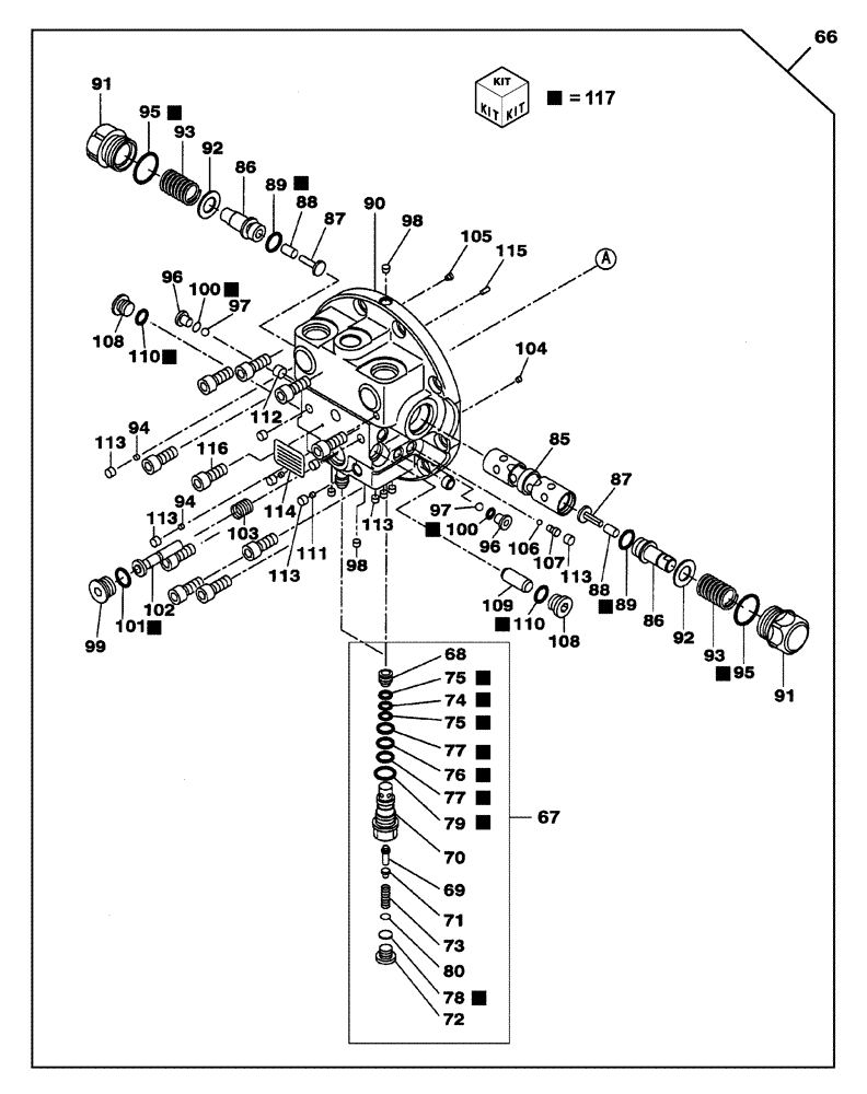 Схема запчастей Case CX130C - (35.353.AD[03]) - TRAVEL MOTOR & REDUCTION GEAR (35) - HYDRAULIC SYSTEMS