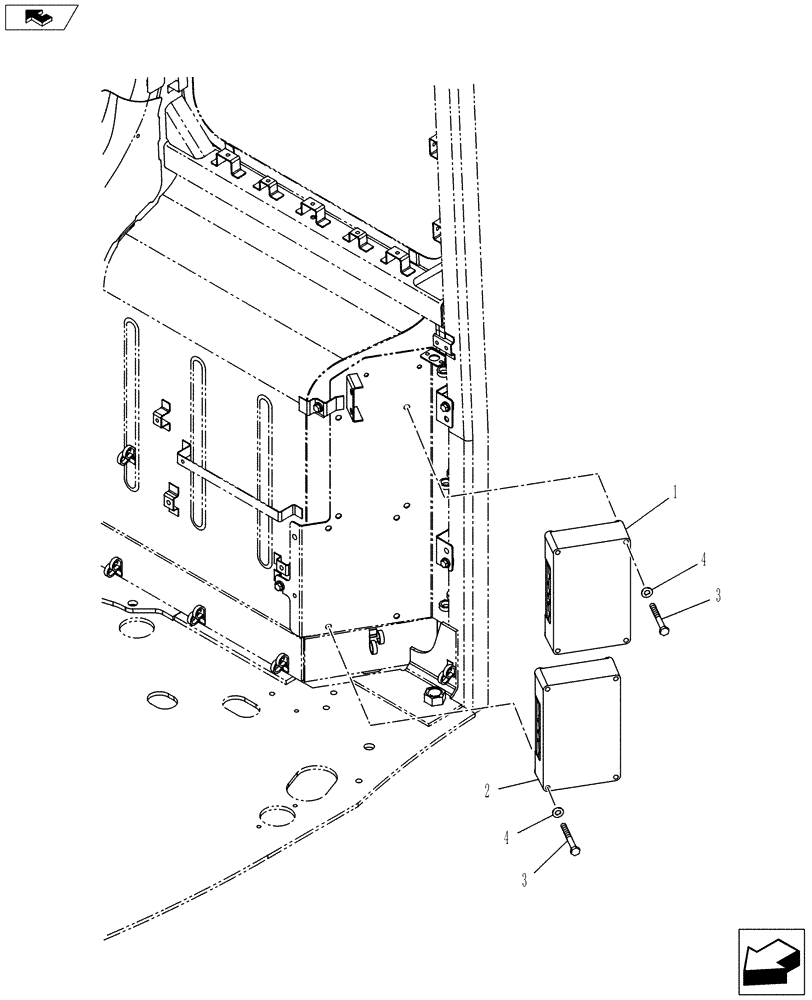 Схема запчастей Case CX145C SR - (55.512.BP) - CONTROLLER (55) - ELECTRICAL SYSTEMS