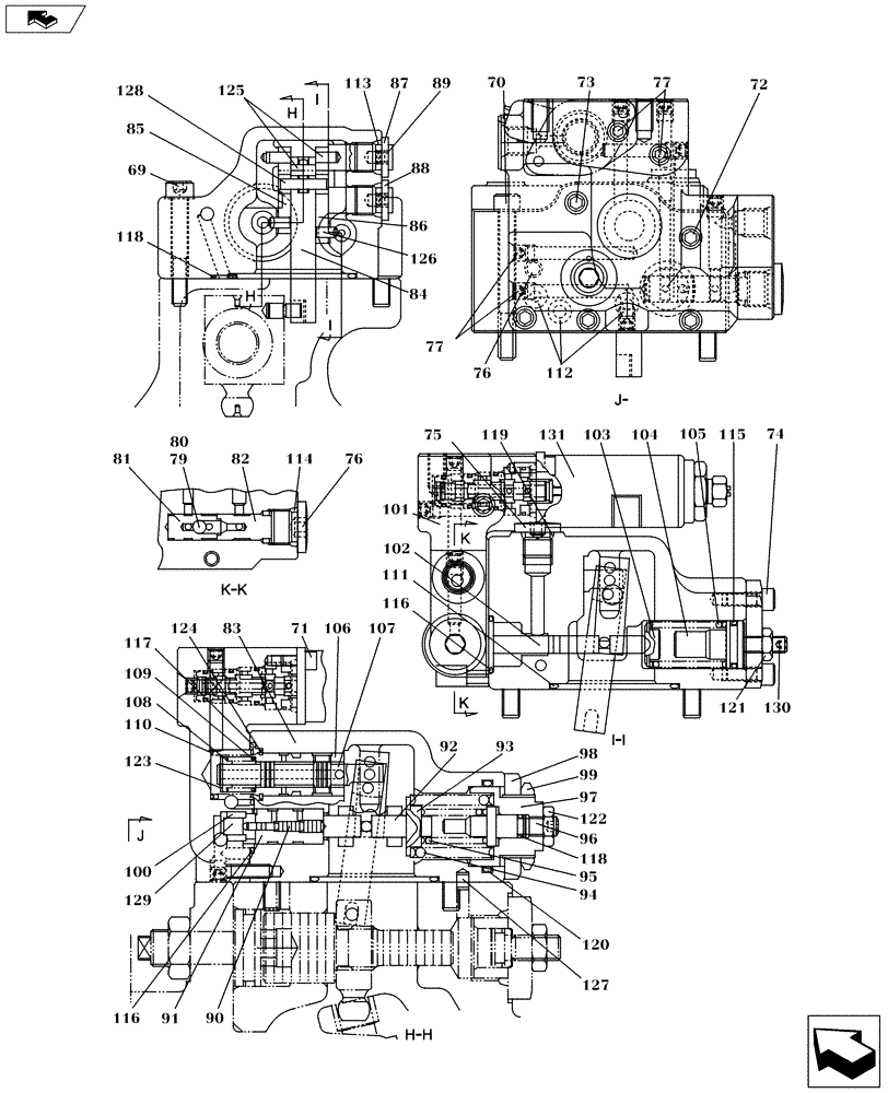 Схема запчастей Case CX160C - (35.106.AD[08]) - HYDRAULIC PUMP - SECOND OPTION (35) - HYDRAULIC SYSTEMS