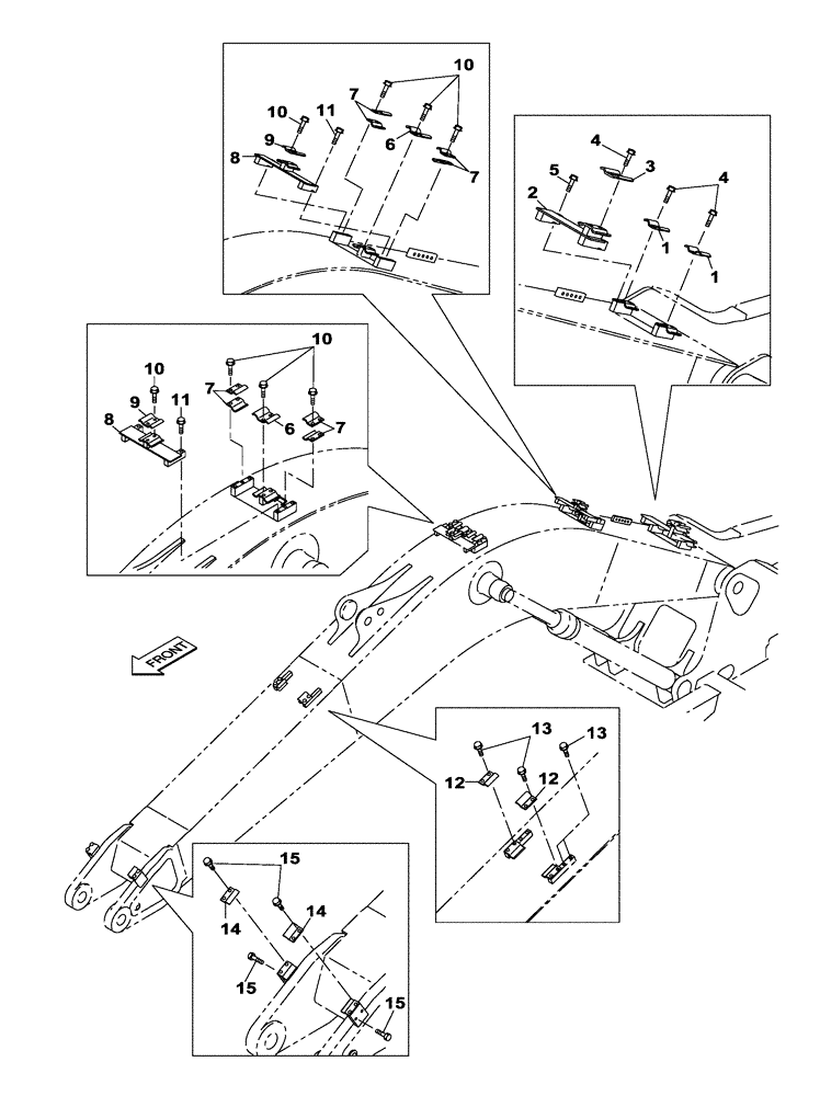 Схема запчастей Case CX130C - (84.114.AD[03]) - CLAMP - BOOM (84) - BOOMS, DIPPERS & BUCKETS