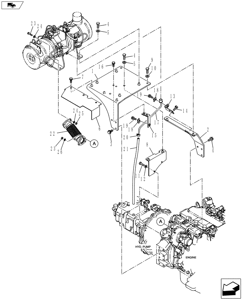 Схема запчастей Case CX145C SR - (10.254.AI) - MUFFLER - STANDARD (10) - ENGINE