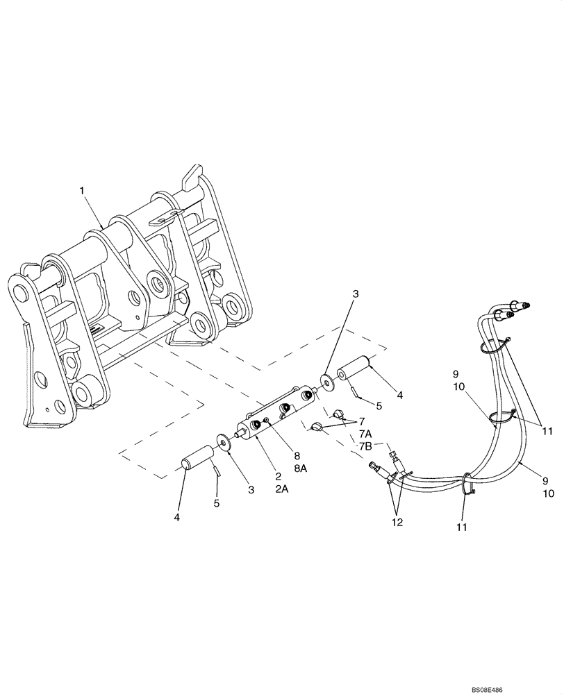 Схема запчастей Case 521E - (09-14) - COUPLER, HYDRAULIC - Z-BAR - CNH (09) - CHASSIS