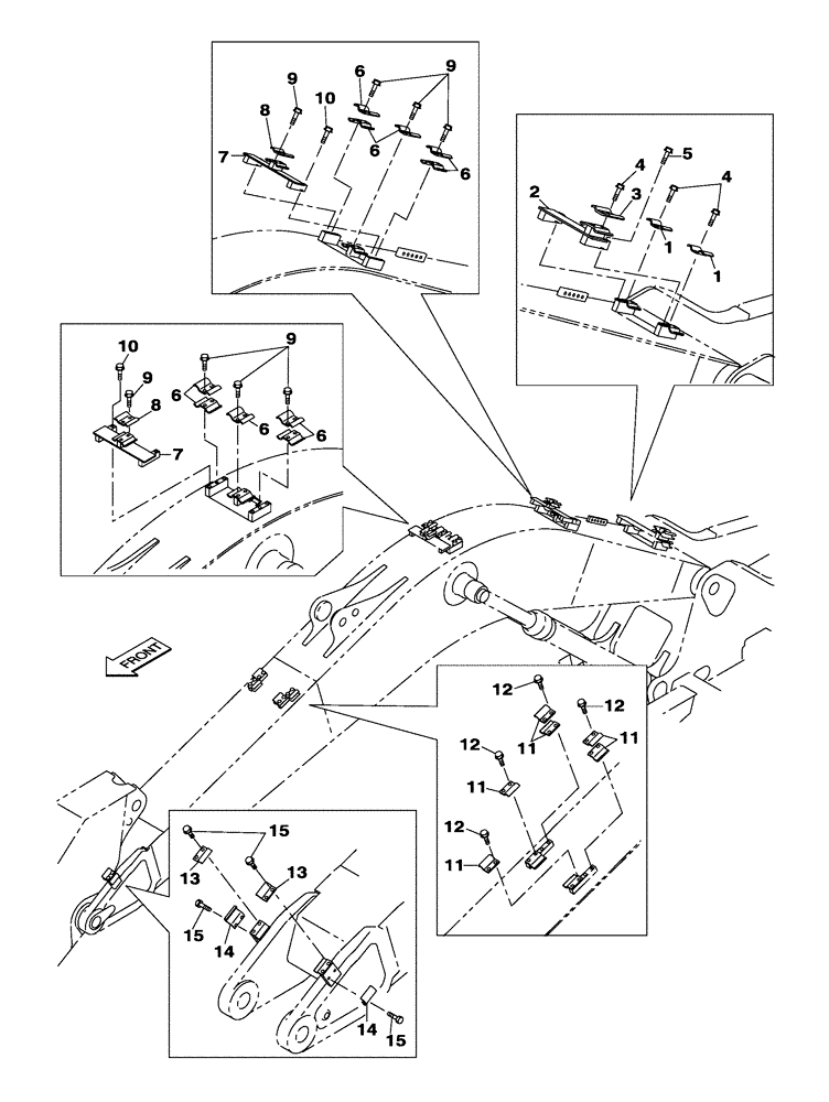 Схема запчастей Case CX130C - (84.114.AD[04]) - CLAMP - BOOM (84) - BOOMS, DIPPERS & BUCKETS