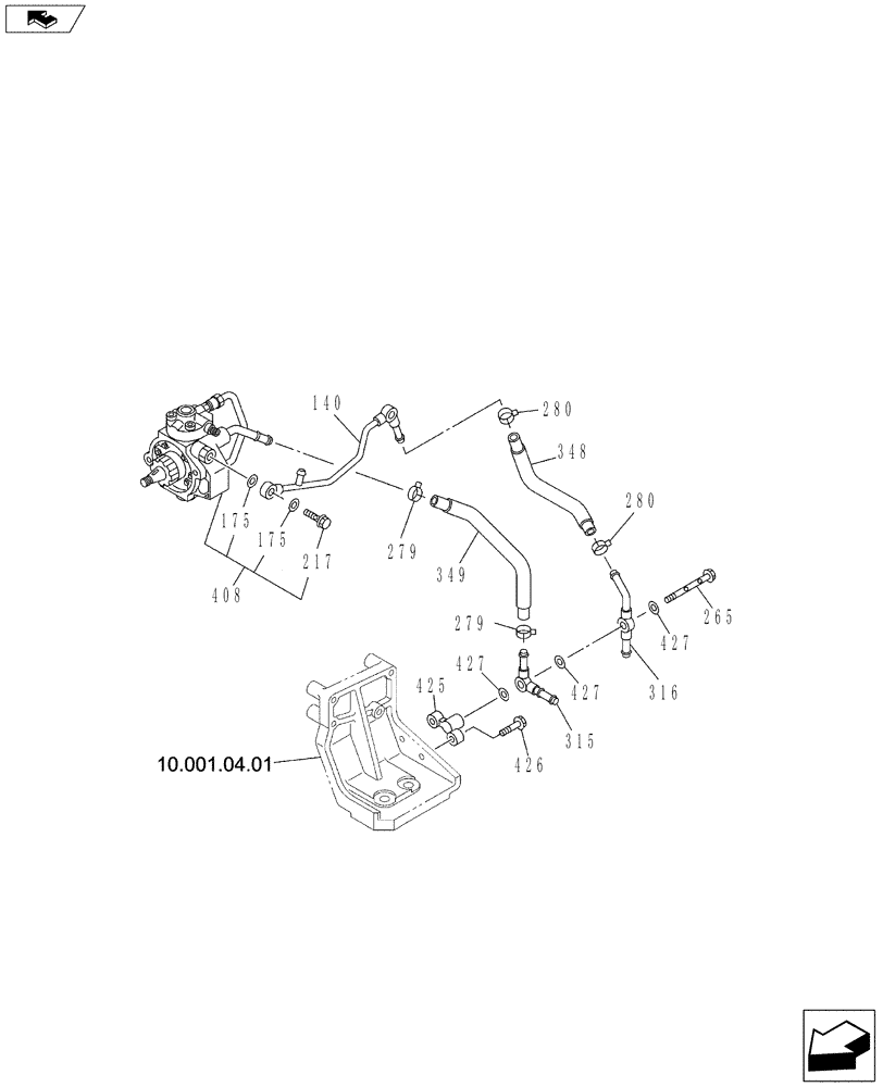 Схема запчастей Case CX130C - (10.218.AE[02]) - FUEL INJECTION SYSTEM (10) - ENGINE