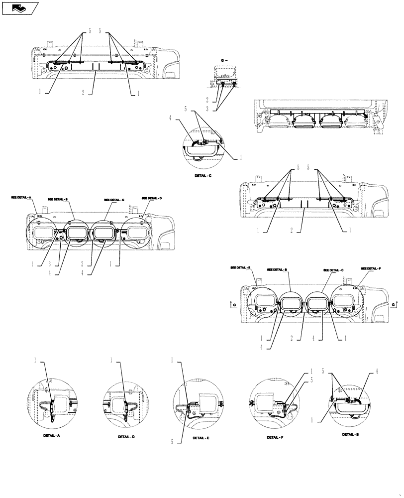 Схема запчастей Case CX145C SR - (55.404.BS[04]) - WORK LAMP (55) - ELECTRICAL SYSTEMS